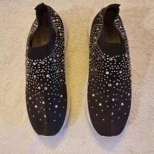 Rhinestone Stretch black women's shoes Size EU42/US10